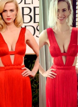 January Jones, At The Event Vs The Morning After