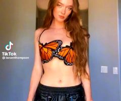Larsen Thompson In A Butterfly Top