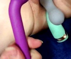 Lover orgasm using wand, toys, fingers