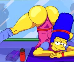 Marge in gym