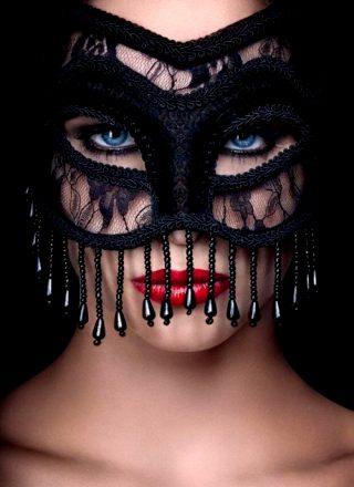 Black Mask Blue Eyes