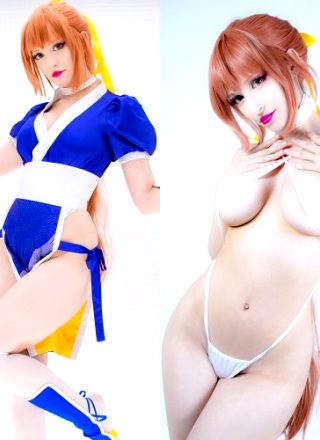 DOA Fighting VS Xtreme Version, Which Game Is Your Favorite? ♥ – Kasumi Cosplay ON/OFF By YuzuPyon