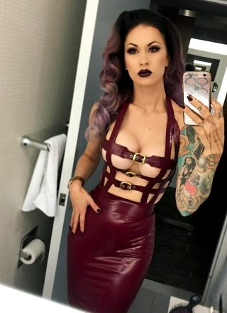 Loulou In A Latex Dress